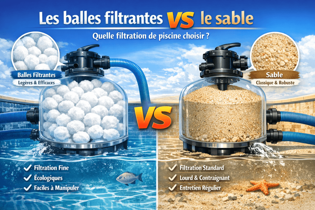 Balles filtrantes contre sable de piscine
